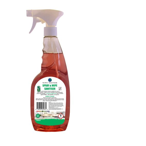 Spray & Wipe Sanitiser with Trigger Spray 750ml (Pack 6)