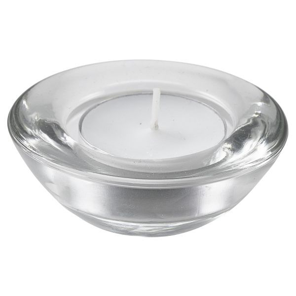 Glass Round Tealight Holder 75mm Dia