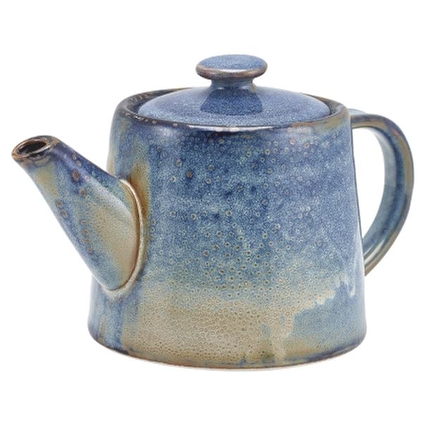 Terra Porcelain Aqua Blue Teapot (50cl/17.6oz) (Pack 6)